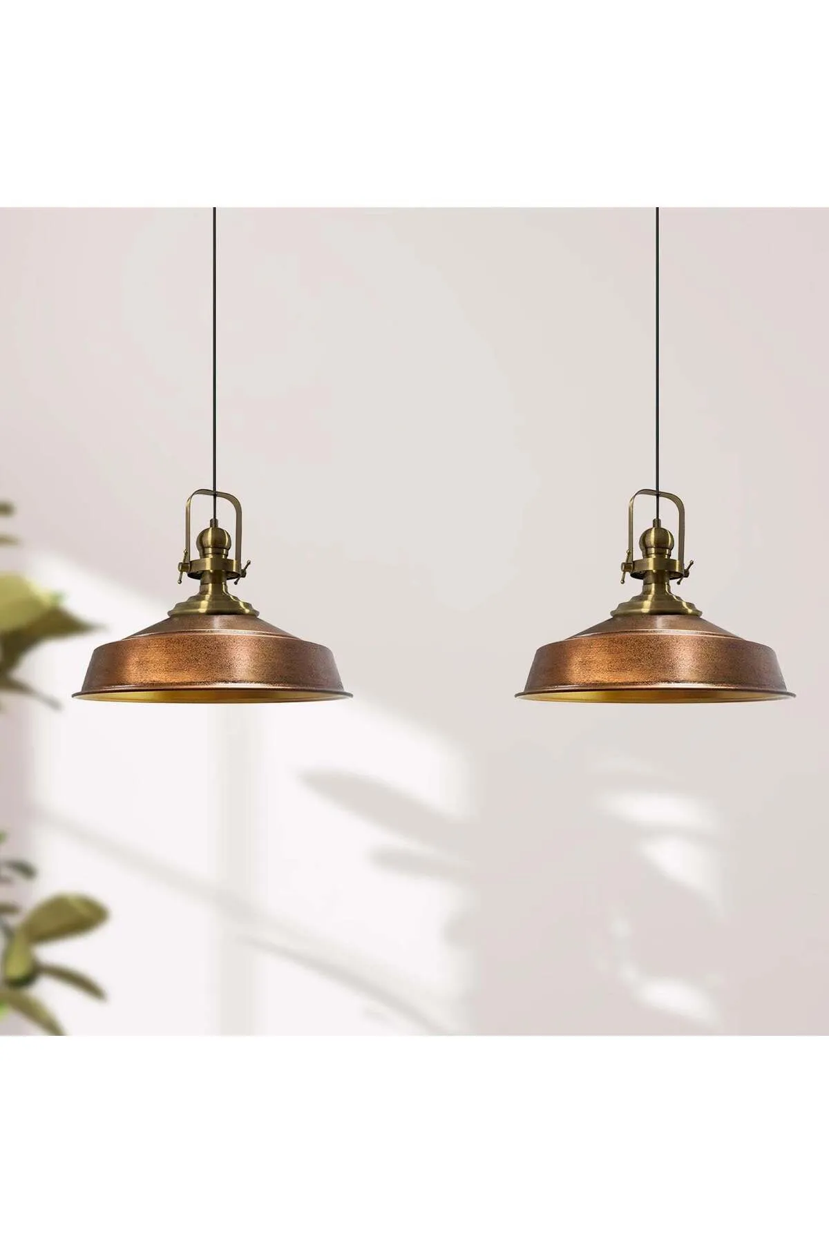 Bamyum  Pendelleuchte Asletl, 2 Flammig Metall 41 cm, Kupfer Lampe