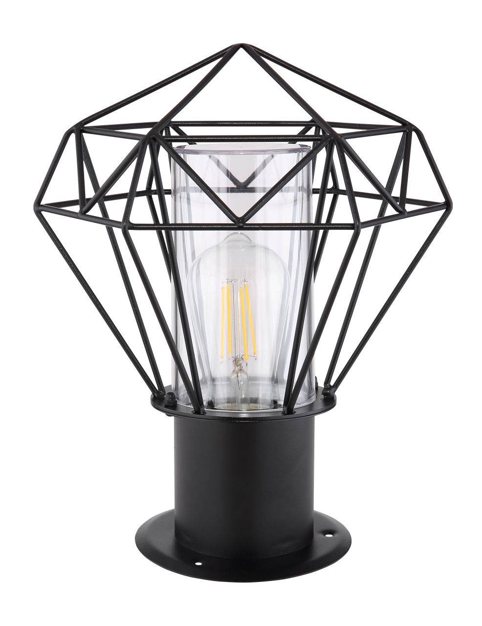 Globo Lighting - HORACE - Außenleuchte Edelstahl schwarz, 1x E27 LED