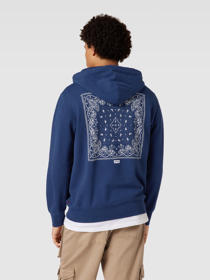 Hoodie mit Känguru-Tasche in dunkelblau