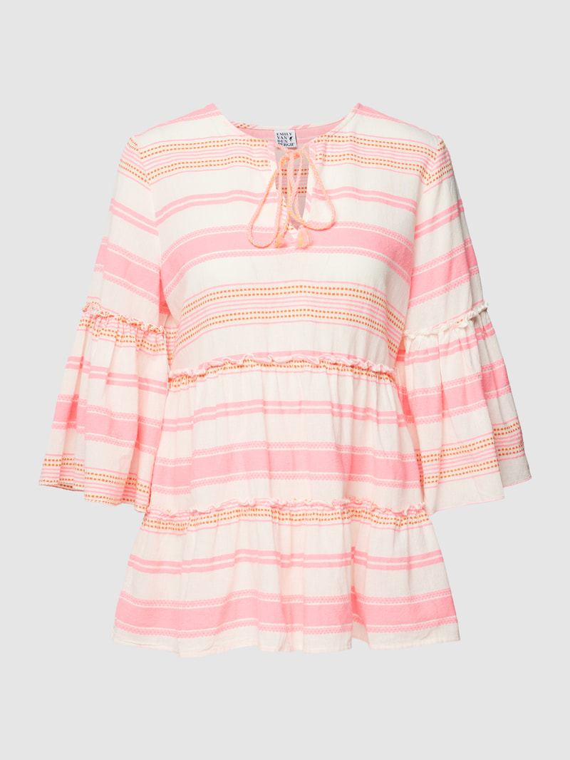 Blusenshirt mit Streifenmuster in offwhite
