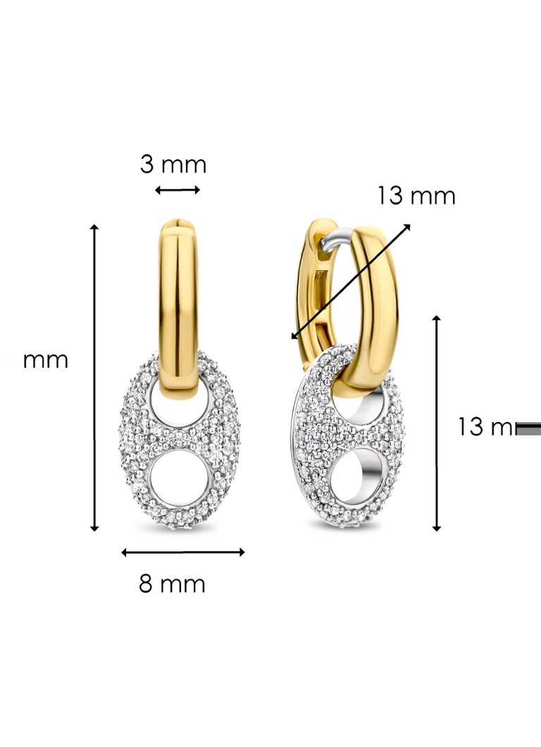 TI SENTO - Milano Gold-plated Earrings 7878ZY