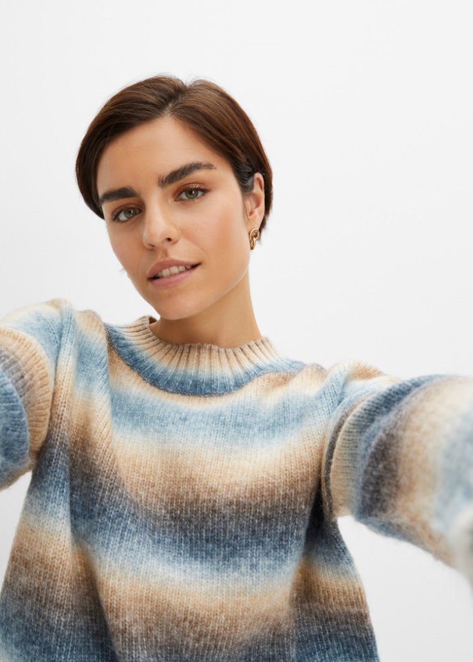 Pullover mit Farbverlauf und Wollanteil