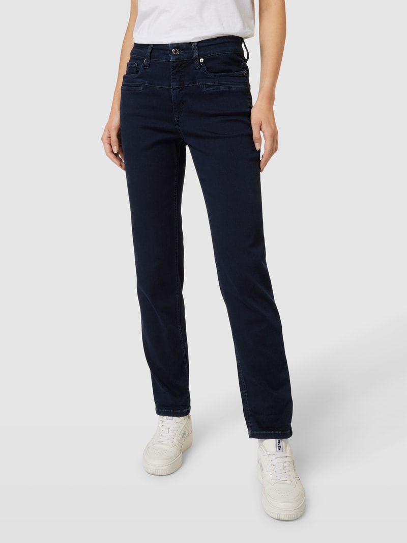 Jeans mit 5-Pocket-Design Modell 'PEARLIE' in dunkelblau
