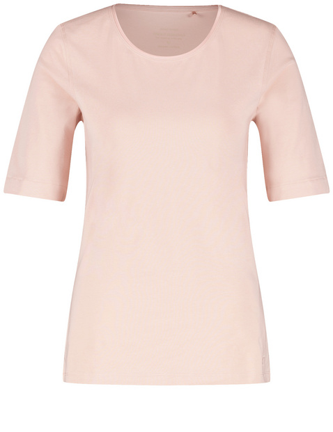 T-Shirt mit Satinblende