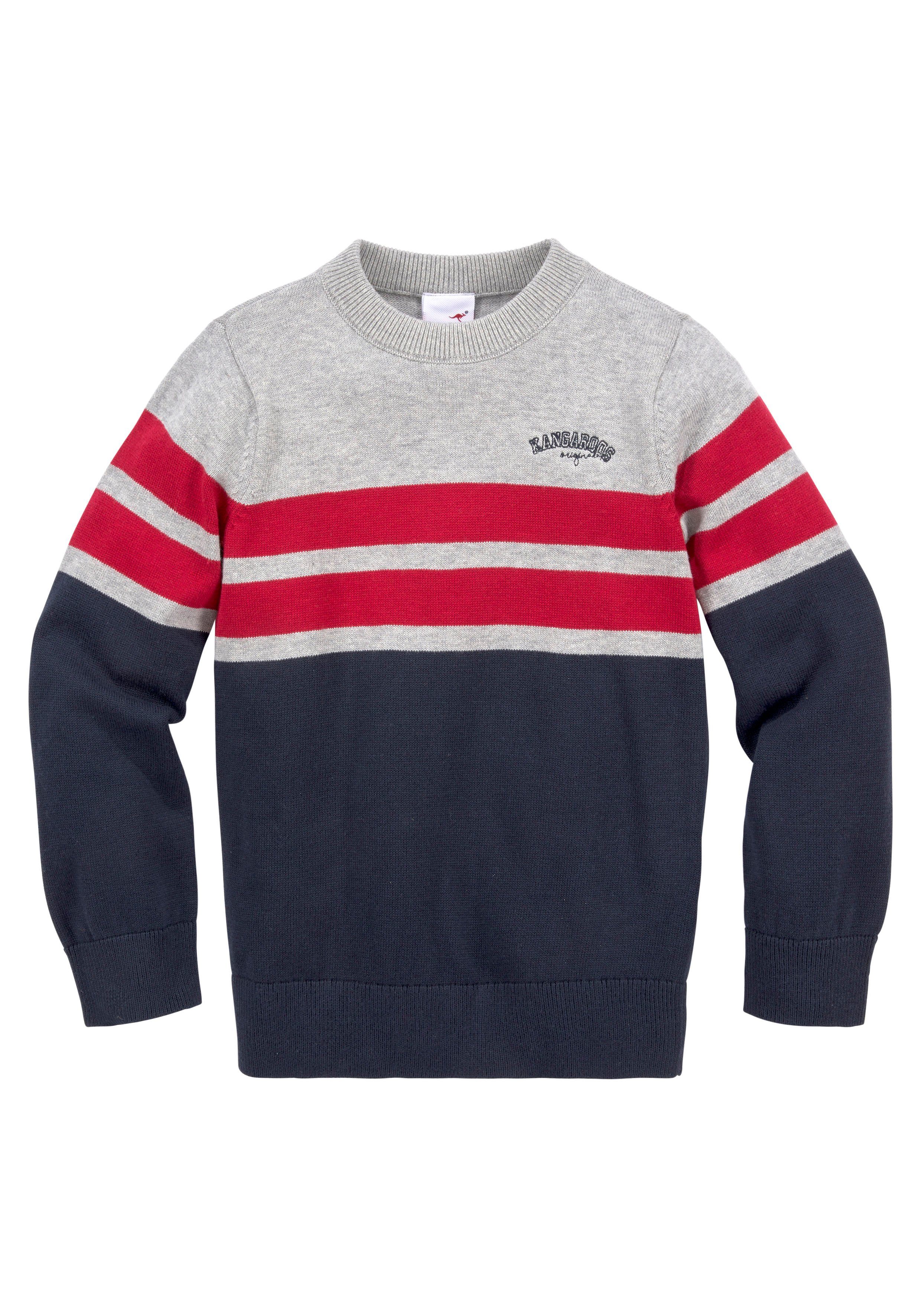 KangaROOS Strickpullover für kleine Jungen mit Logostickerei