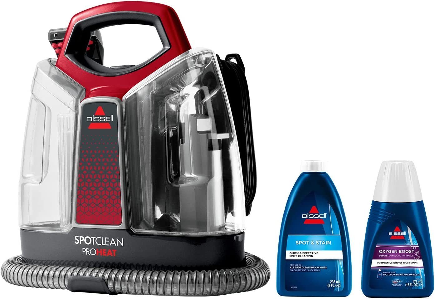Bissell Teppichreinigungsgerät SpotClean ProHeat Fleckenreiniger für Teppiche Treppen Polster & Auto, 330,00 W, beutellos, Waschsauger Nass -Trocken-Sauger Polsterreiniger Reinigung Staubsauger