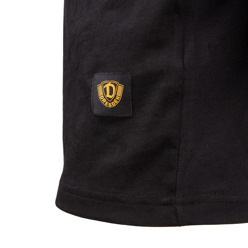 Herren T-Shirt DD Prägung schwarz-gelb