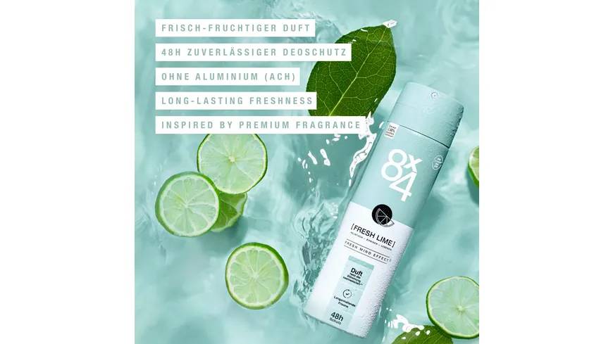 8X4 Deospray No.7 Fresh Lime 150 ml