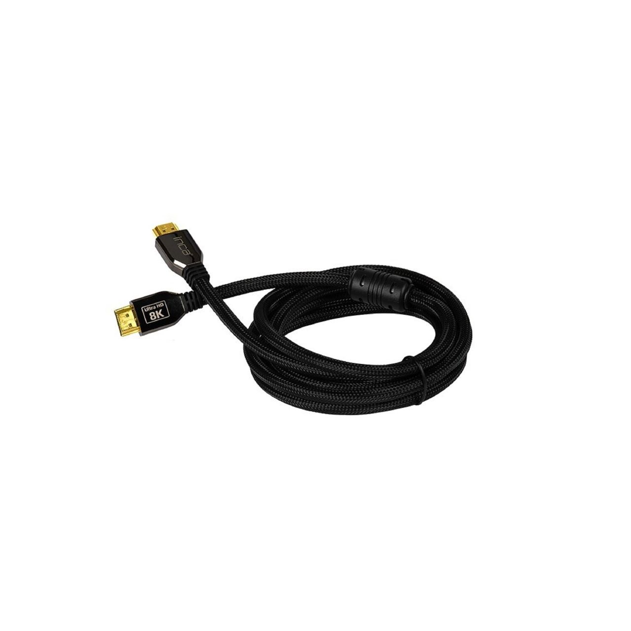 Inca IHD-21 2m HDMI Kabel: 8K Bildübertragung, Goldspitzen, geflochtene Außenhülle, 100% Kupfer