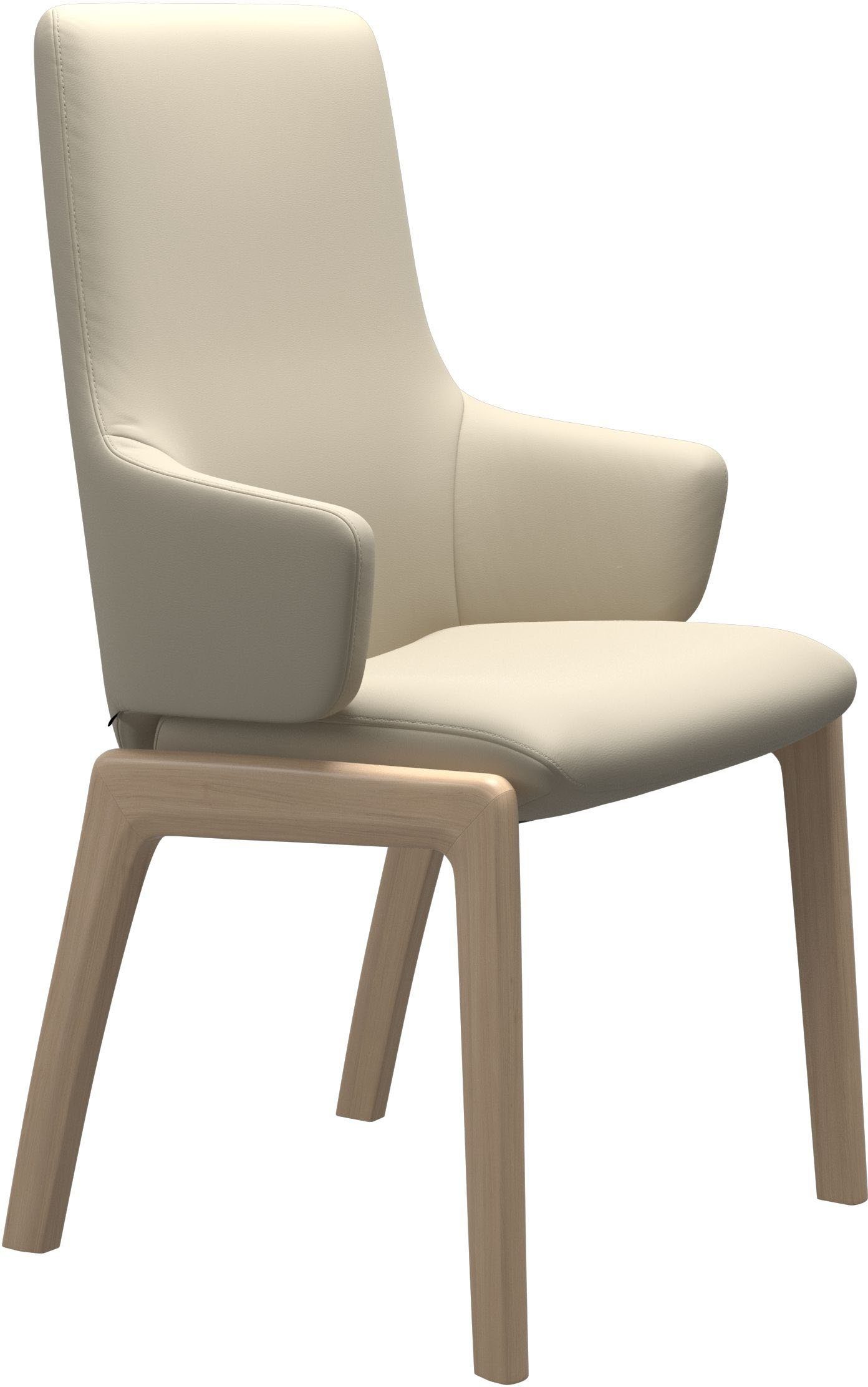 Stressless® Polsterstuhl Laurel, High Back mit Armlehne, Größe L, mit abgerundeten Beinen in Eiche