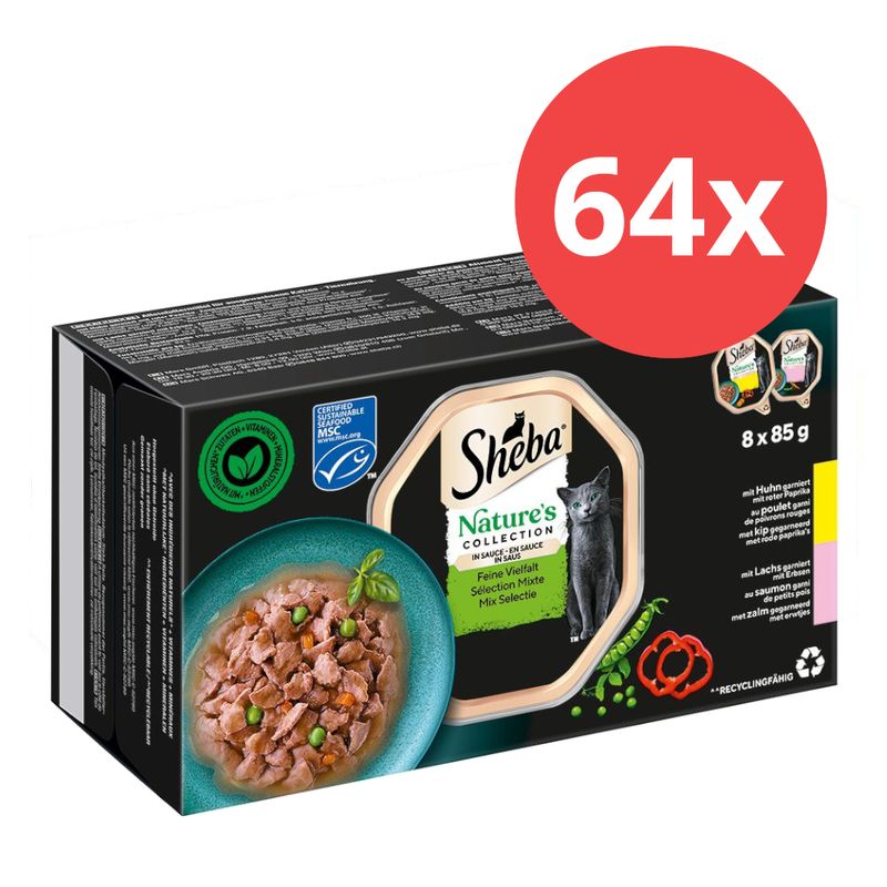 Sparpaket Sheba Nature's Collection in Sauce 64 x 85 g | bitiba %