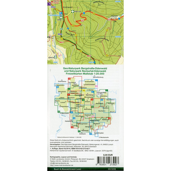Rodensteiner Land 1:20.000 - Wanderkarte