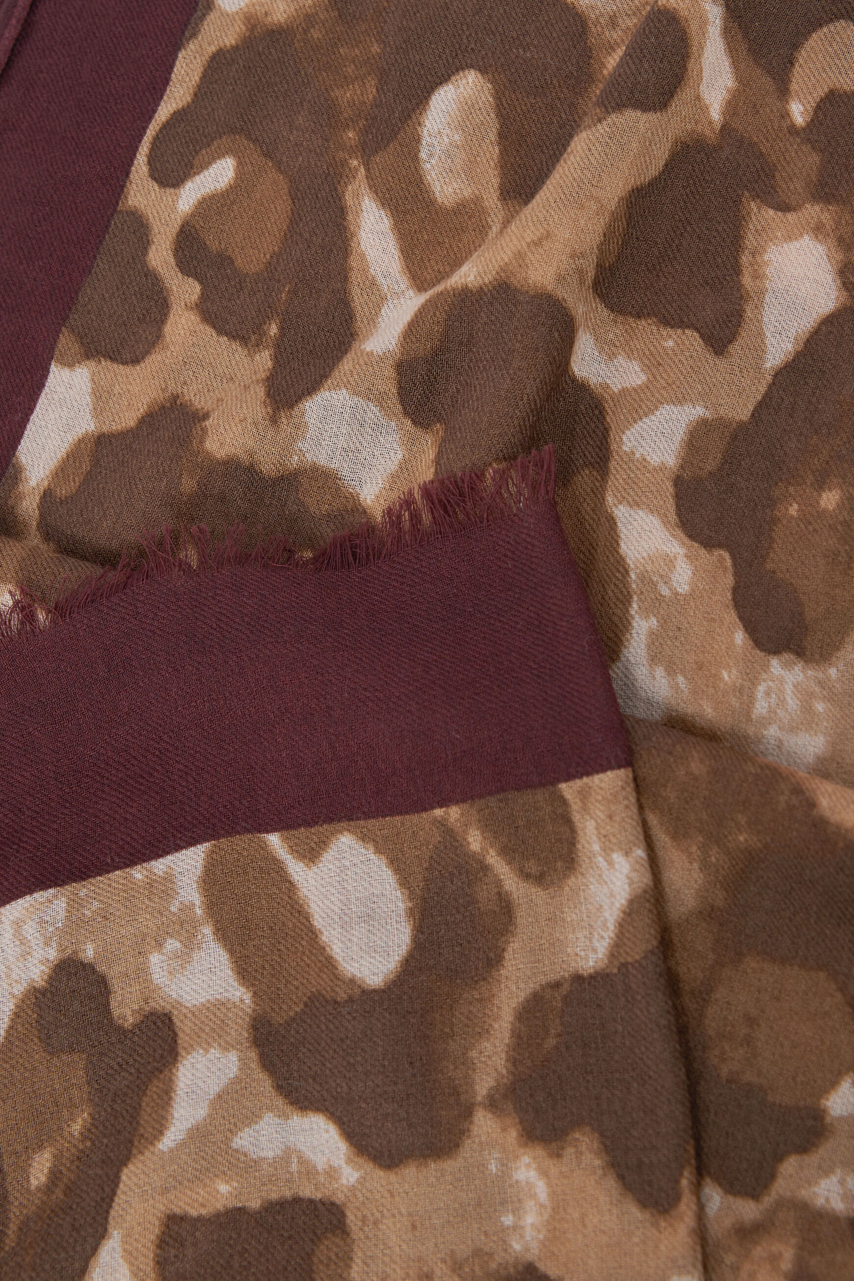 foulard willow 100% laine prune femme