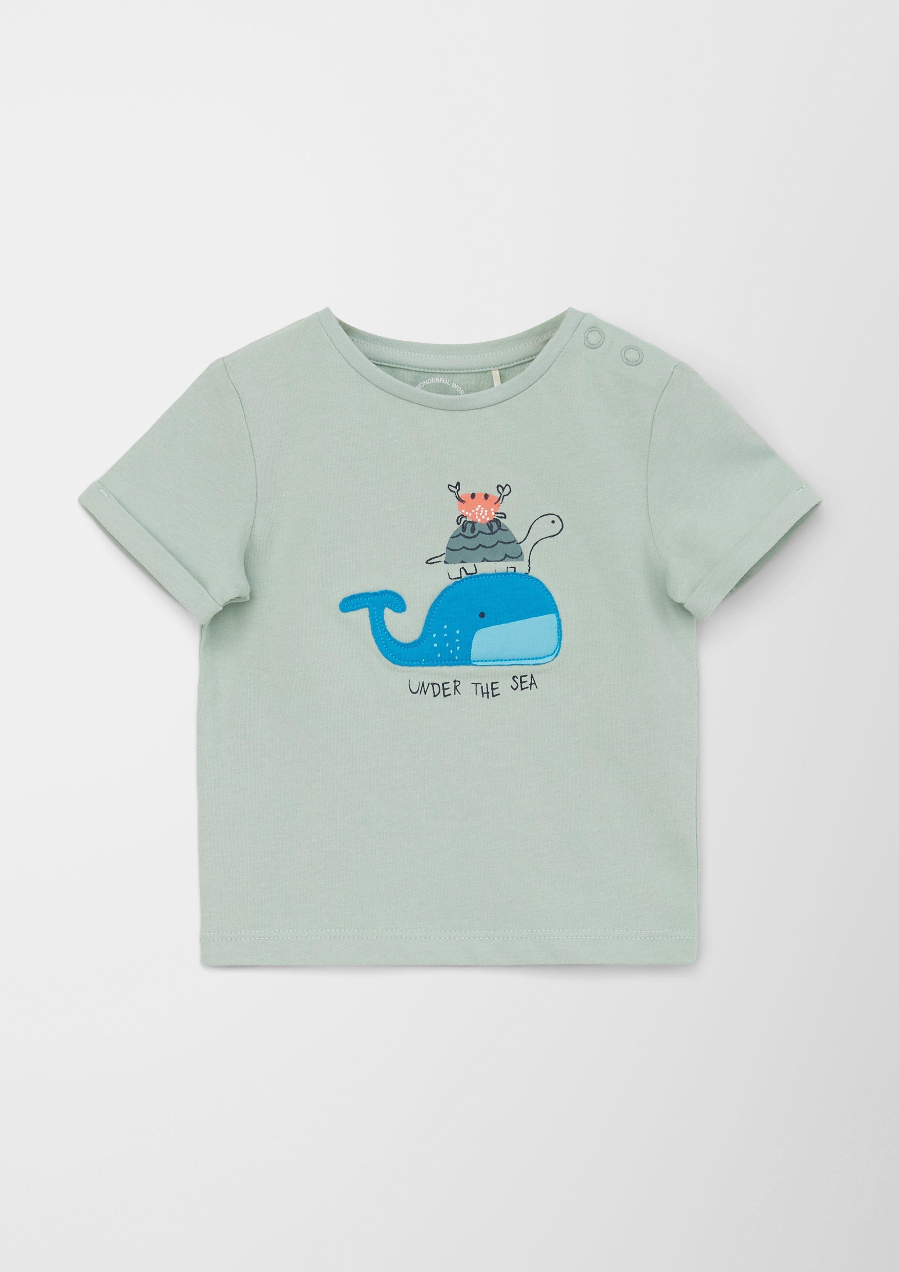 Baumwollshirt mit Artwork  2130764-6091
