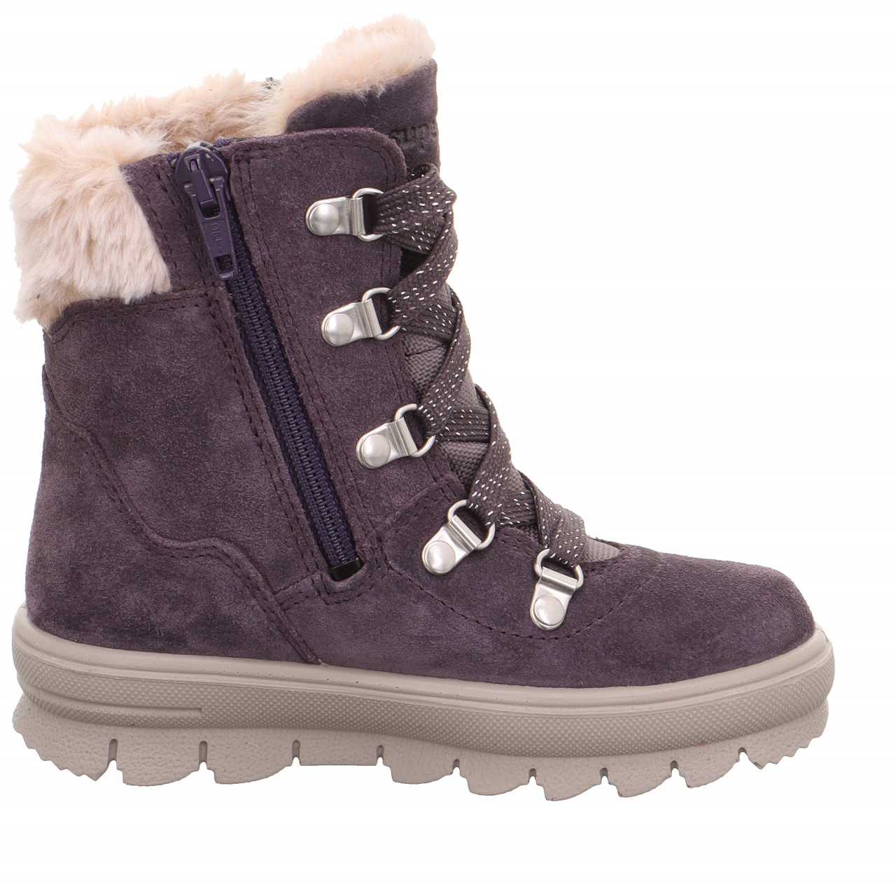 FLAVIA - Lila Boots mit Reißverschluss