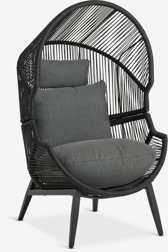 HALVREBENE Fotel wypoczynkowy HALVREBENE czarny