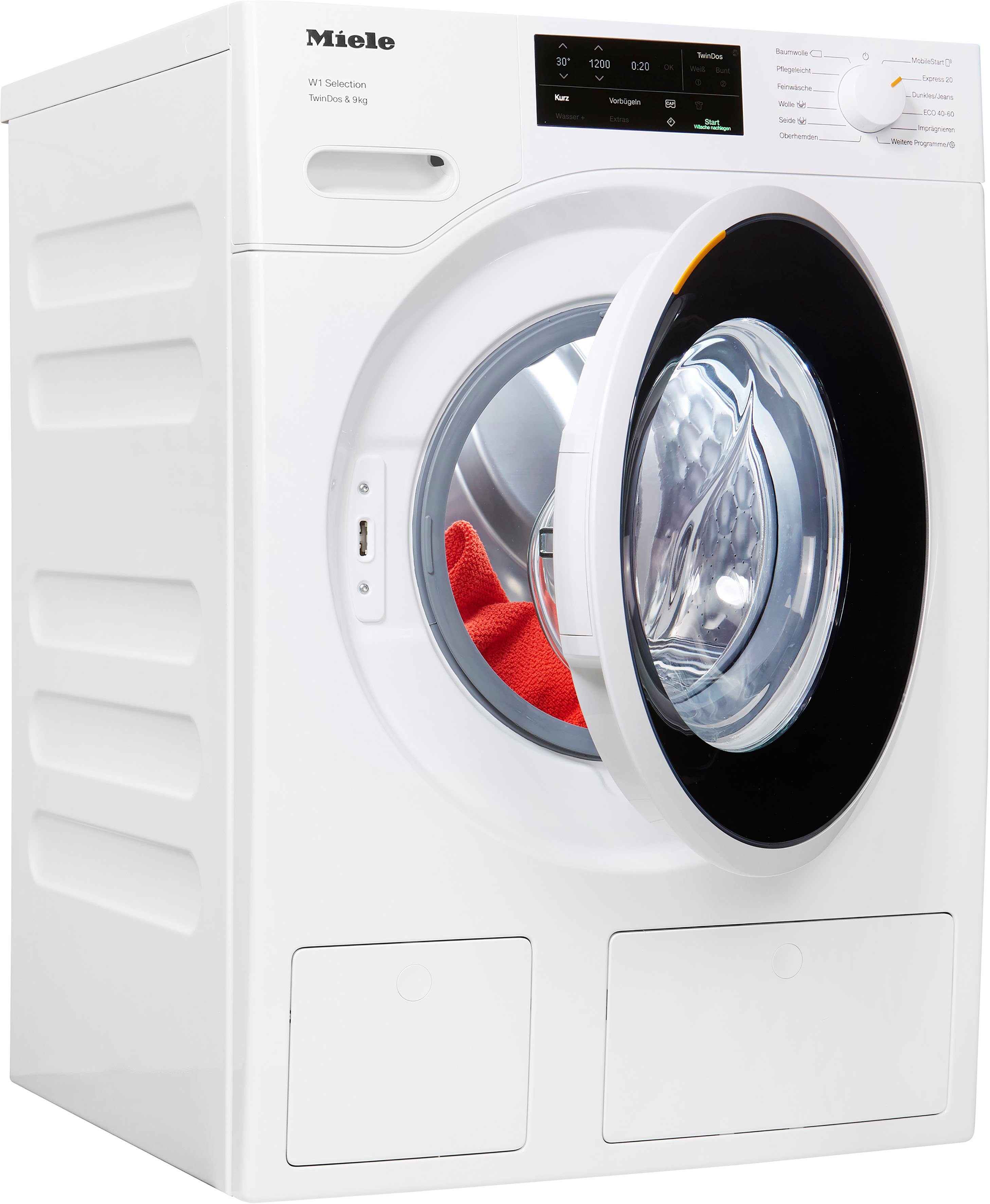 Miele Waschmaschine WSG663 WCS TDos&9kg, 9 kg, 1400 U/min, TwinDos zur automatischen Waschmitteldosierung