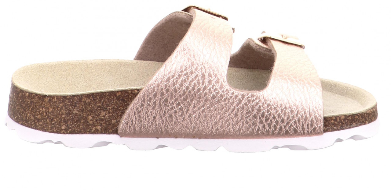 FUSSBETTPANTOFFEL - Bronze Pantoffel mit Schnalle