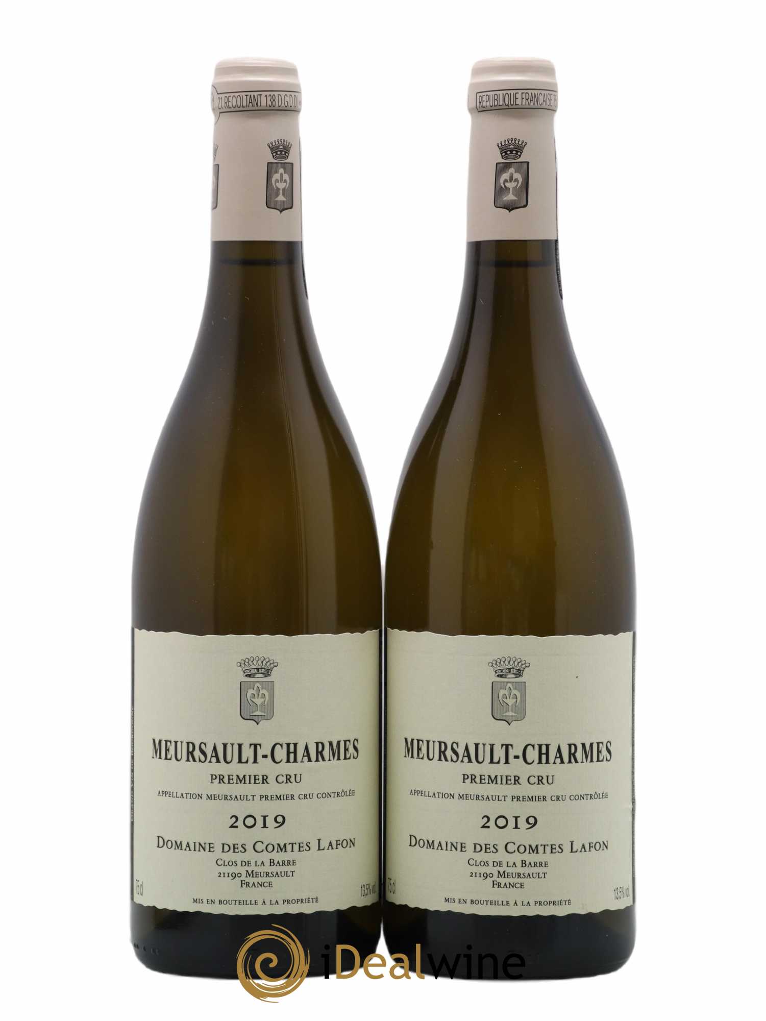 Meursault 1er Cru Charmes Comtes Lafon (Domaine des)  2019 - Lot de 2 Bouteilles