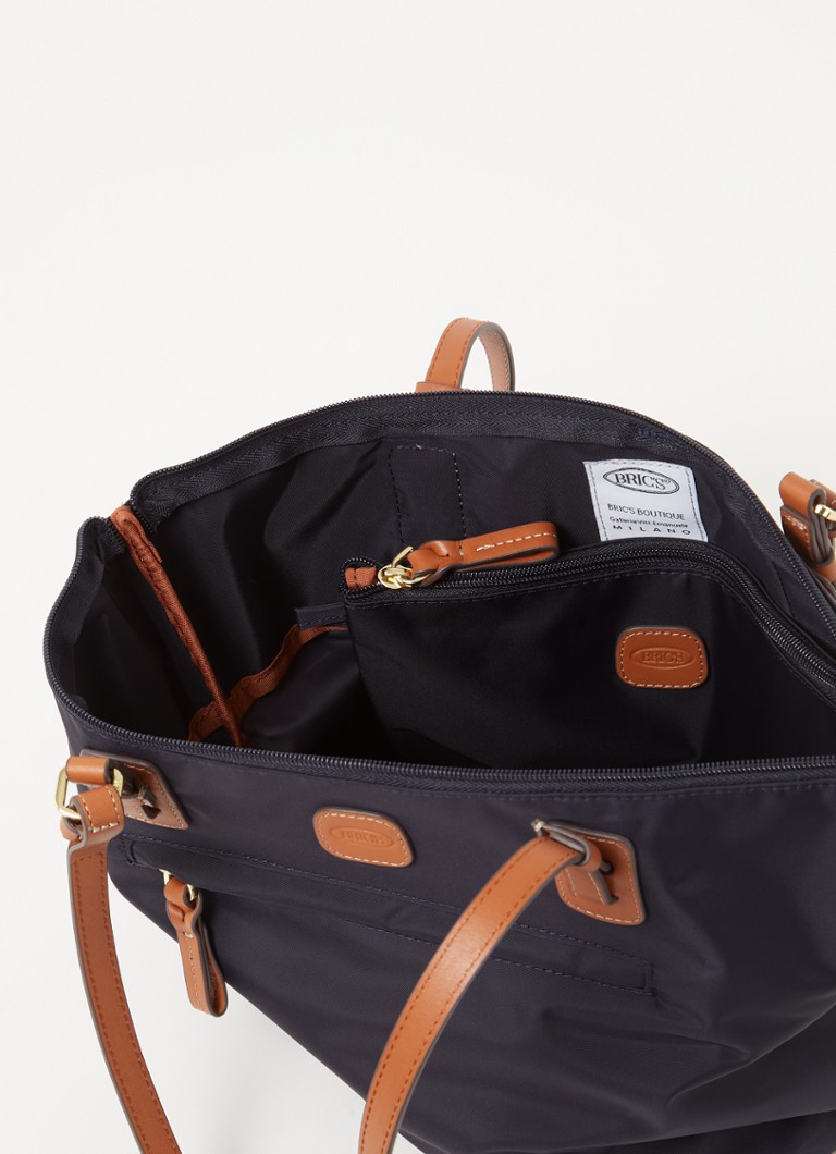 Střední taška přes rameno Bric's X-Bag s koženými detaily a odnímatelným pouzdrem