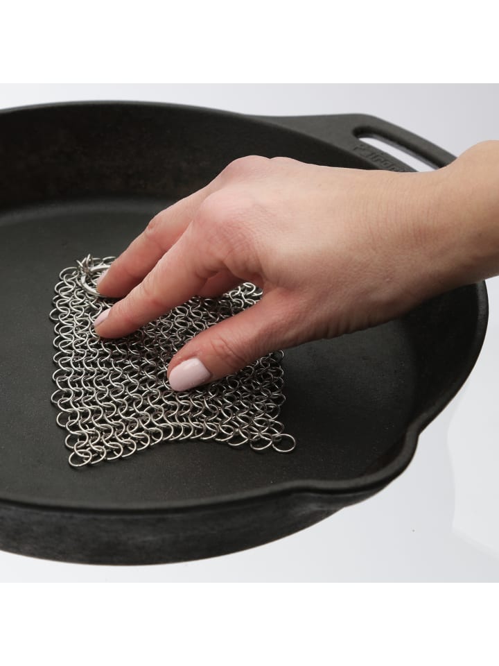 YOUCAMP Ringreiniger für Gusseisen Feuertöpfe Netzreiniger 12,5x12,5cm in silber günstig kaufen onesize
