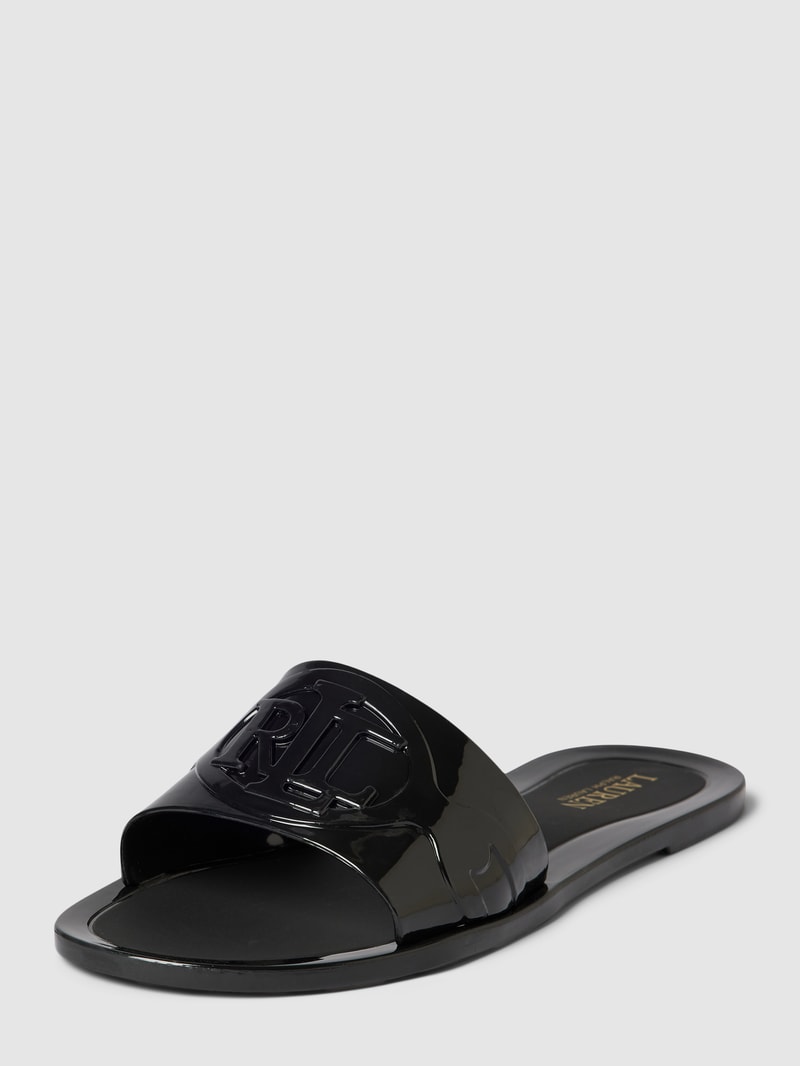 Slides mit Label-Details Modell 'JELLY' in schwarz