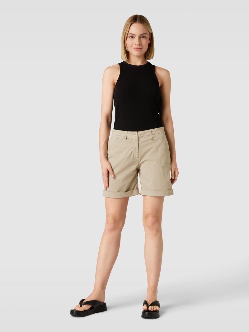 Straight Fit Bermuda mit Anhänger in metallic Modell 'JACQUELINE' in beige