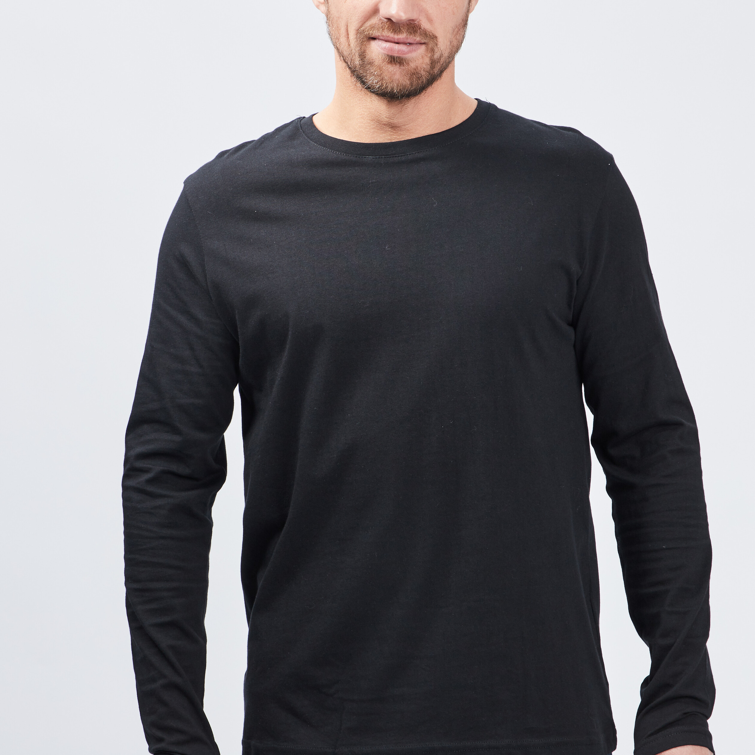 T-shirt manches longues noir homme | La Halle