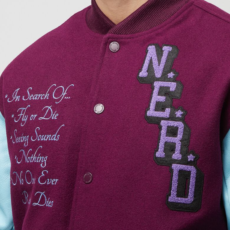 Pleasures x N.E.R.D. Varsity Jacket purple