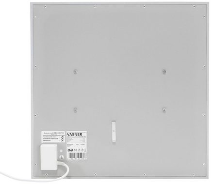 Vasner Infrarotheizung Glas mit Rahmen grau, 550 W, Citara G, Infrarot Glasheizung, IP44 Bad geeignet