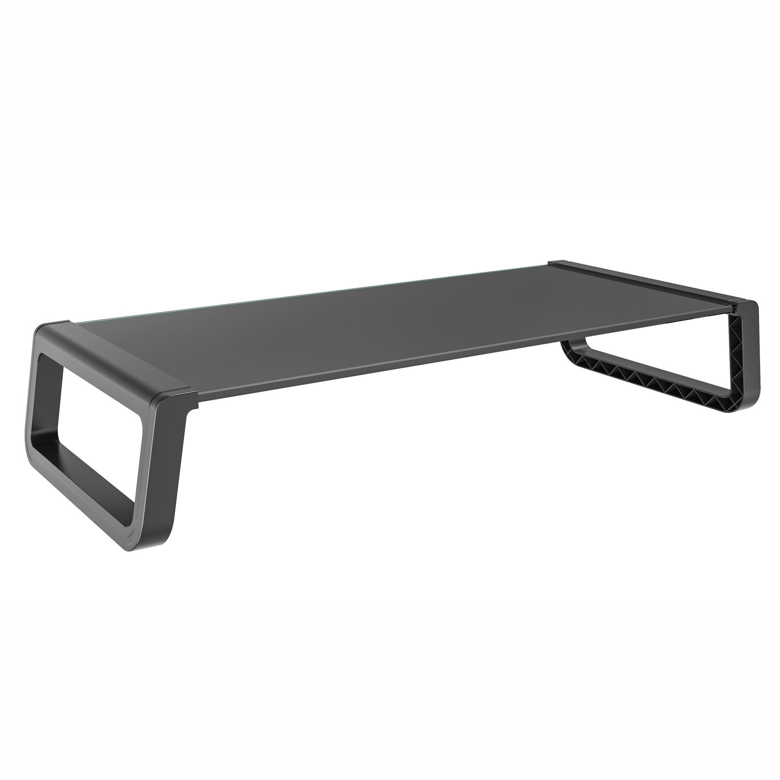 SVITA Schreibtischaufsatz ANSAN, Monitorständer, Monitorerhöhung, Glas, Schwarz