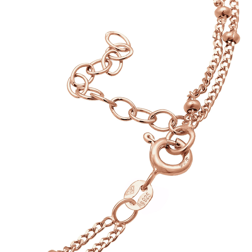 Elli Elli Bracelet de Cheville Femmes Boule Intemporelle Basique en Argent Sterling 92 Bijoux