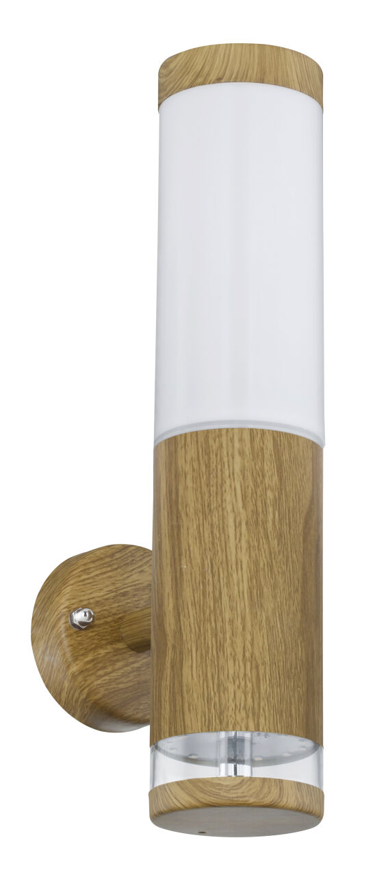 Globo Lighting - JAICY - Außenleuchte Edelstahl holzoptik, 1x E27 LED