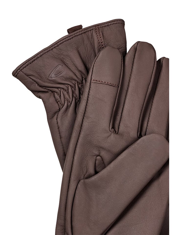 Camel Active Leder-Handschuhe in Dunkelbraun günstig kaufen