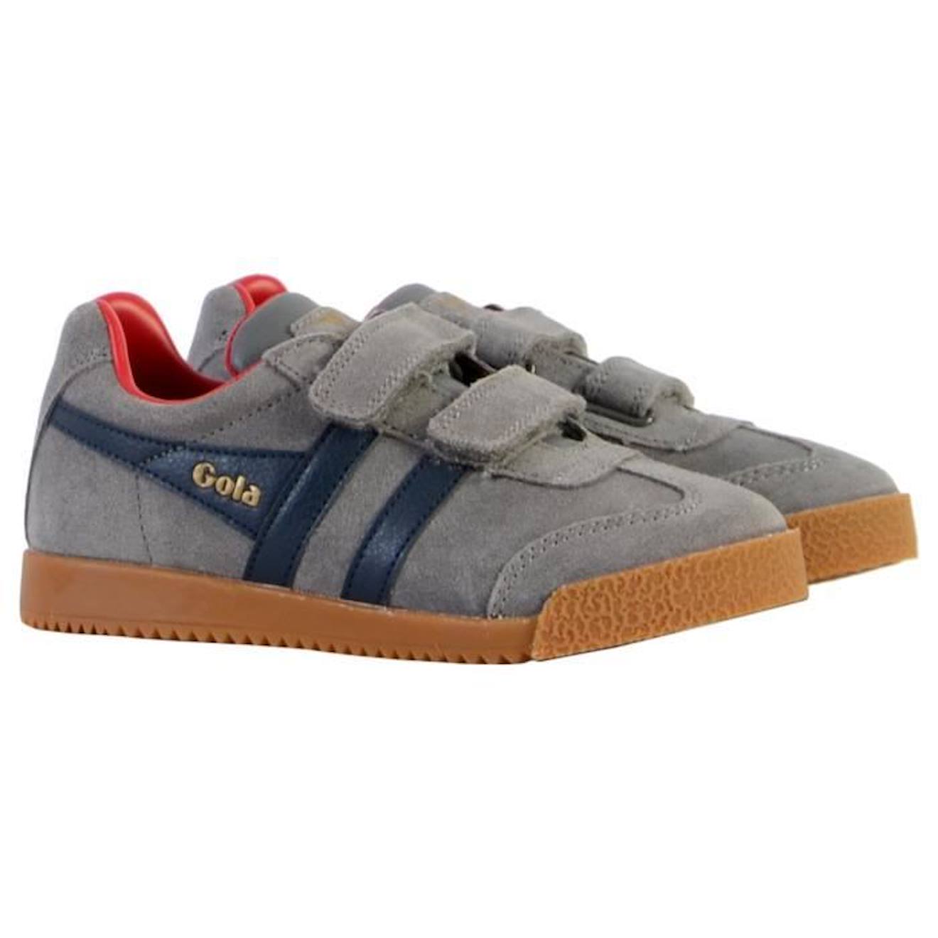Basket Gola Enfant Harrier Velcro gris