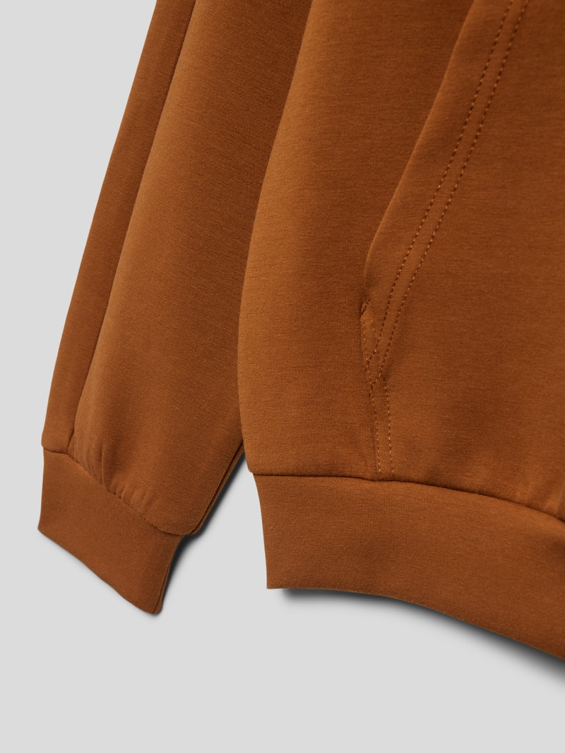 Hoodie mit Kapuze in cognac