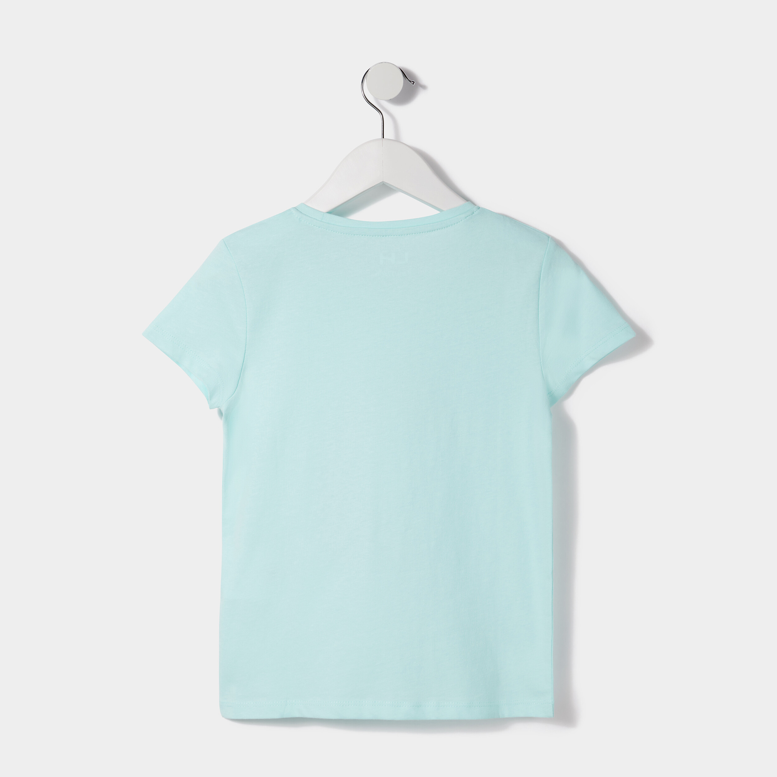 T-shirt à sequins manches courtes bleu clair fille | La Halle