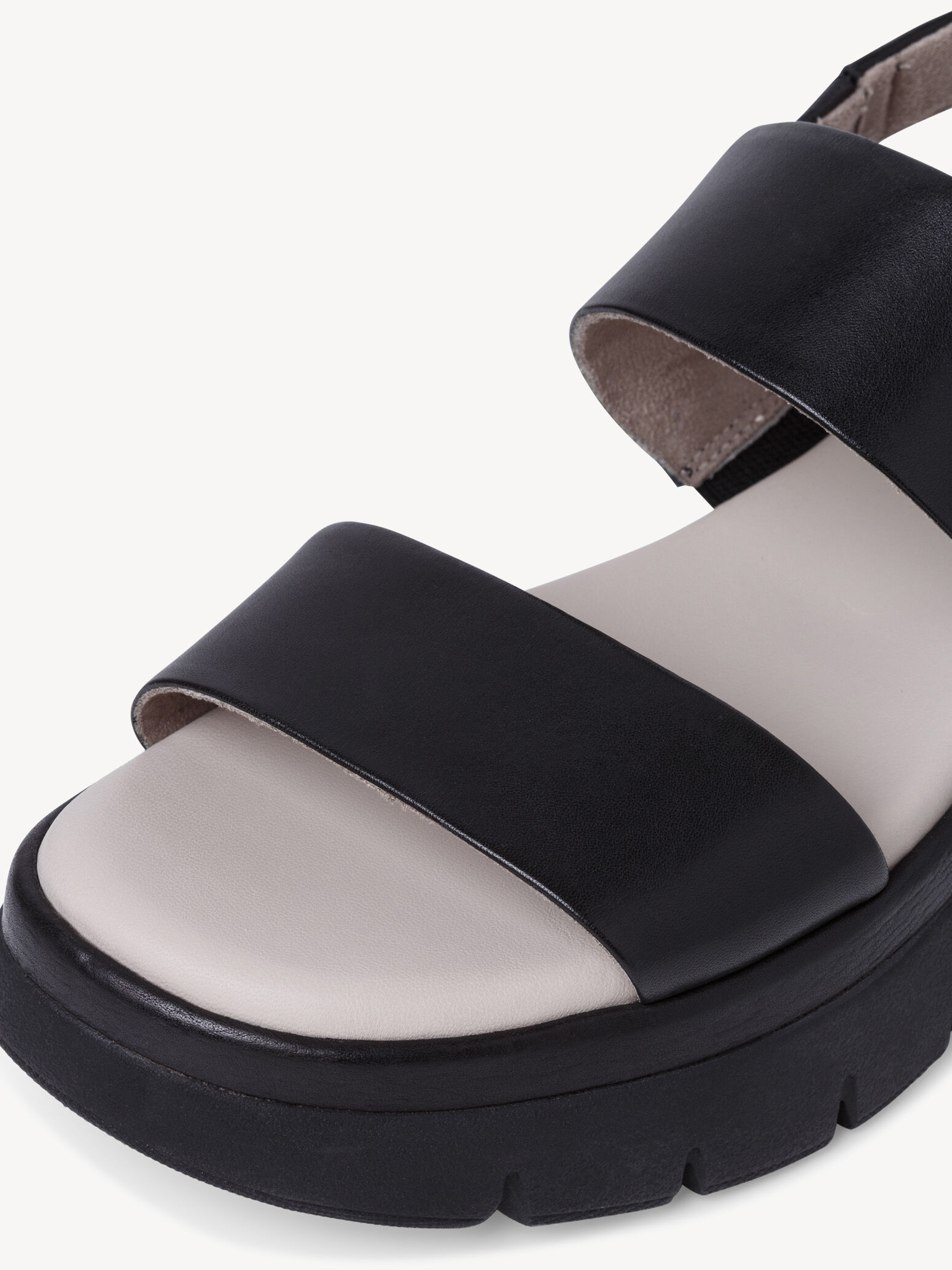 Sandale en cuir - noir