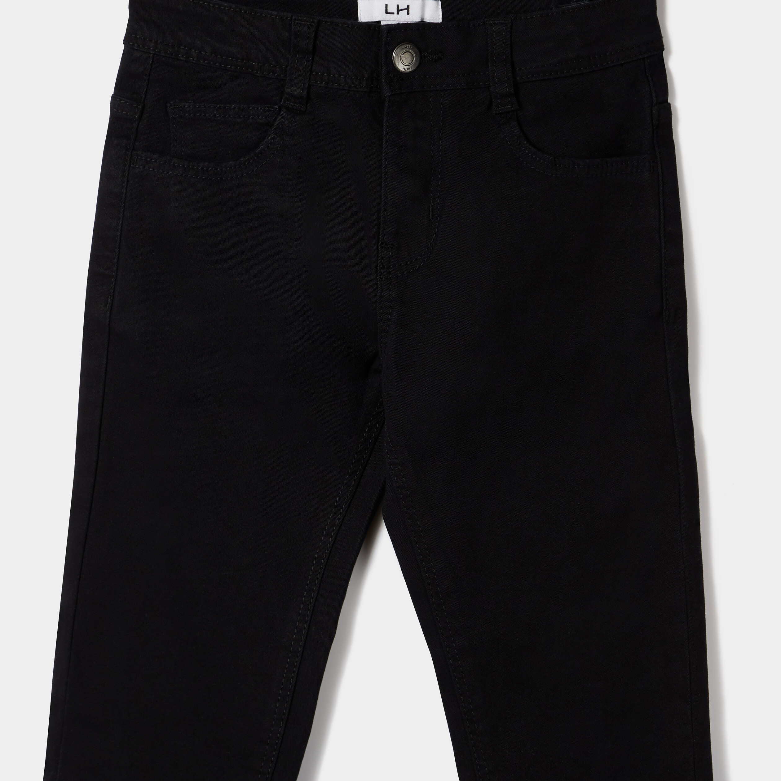 Pantalon regular noir garçon | La Halle