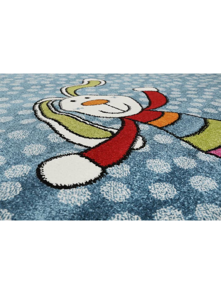 Sigikid Kinderteppich Rainbow Rabbit in blau weiß günstig kaufen 80 x 150 cm