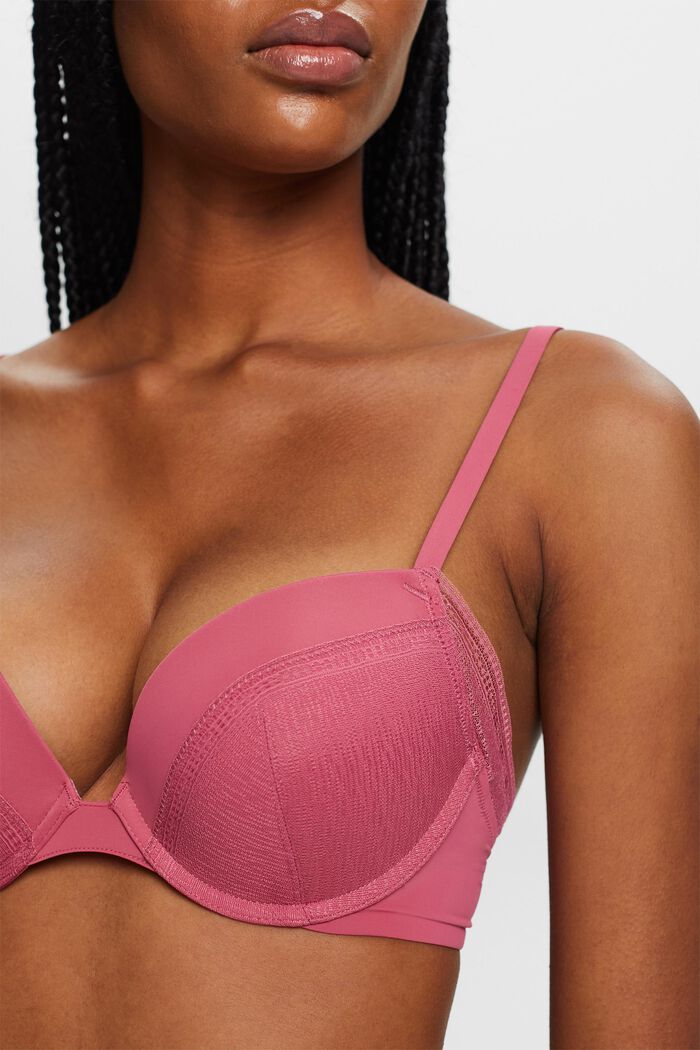 Recycelt: Push-up-BH mit Spitze