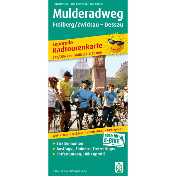 Mulderadweg 1 : 50 000 - Fahrradkarte