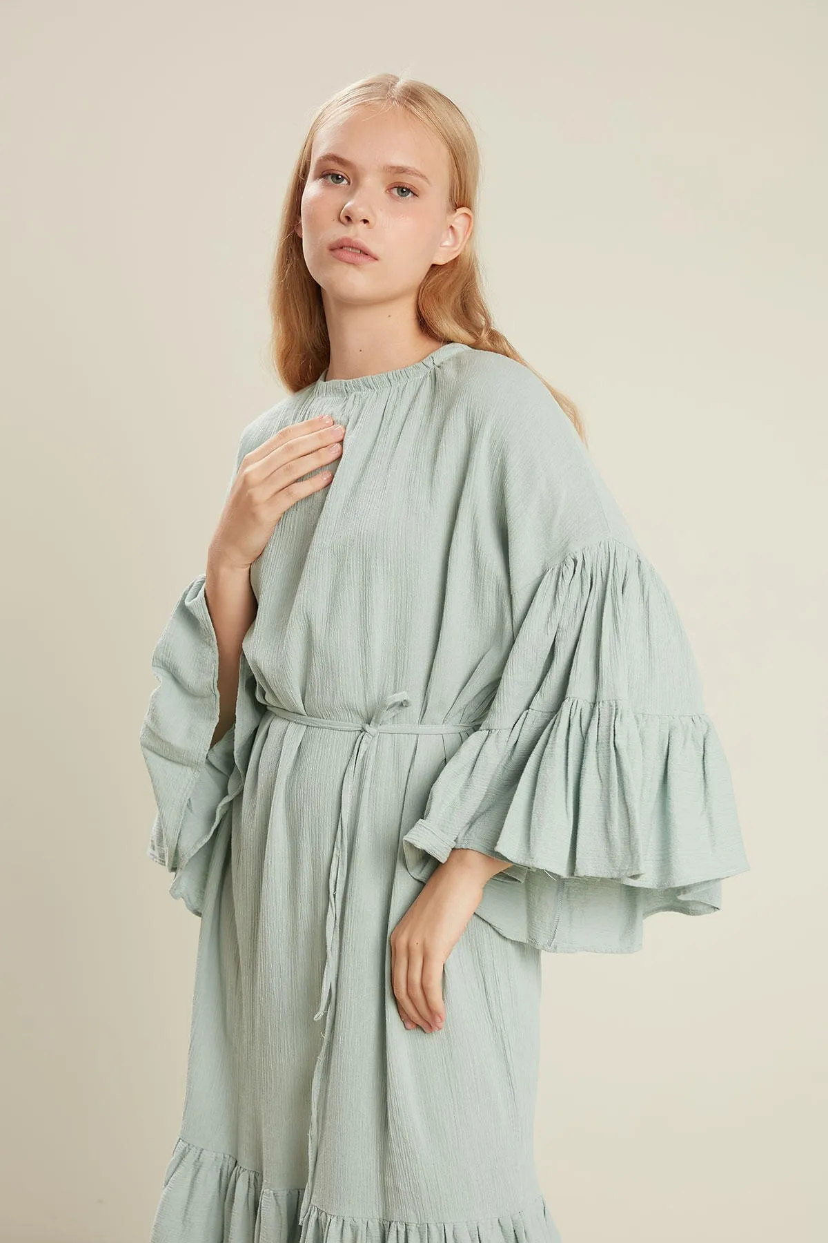 Manuka  BODENKLEID AUS BAUMWOLLE CRINKLE MINZE
