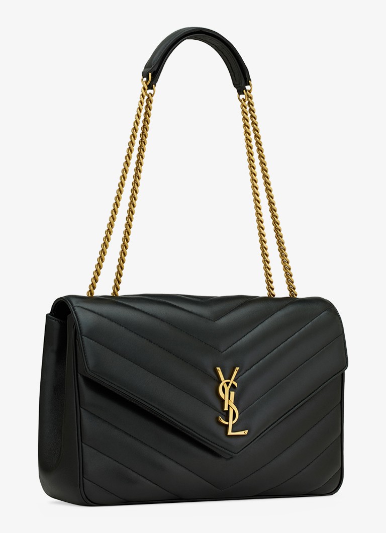 Duża torba na ramię Loulou ze skóry jagnięcej marki Saint Laurent
