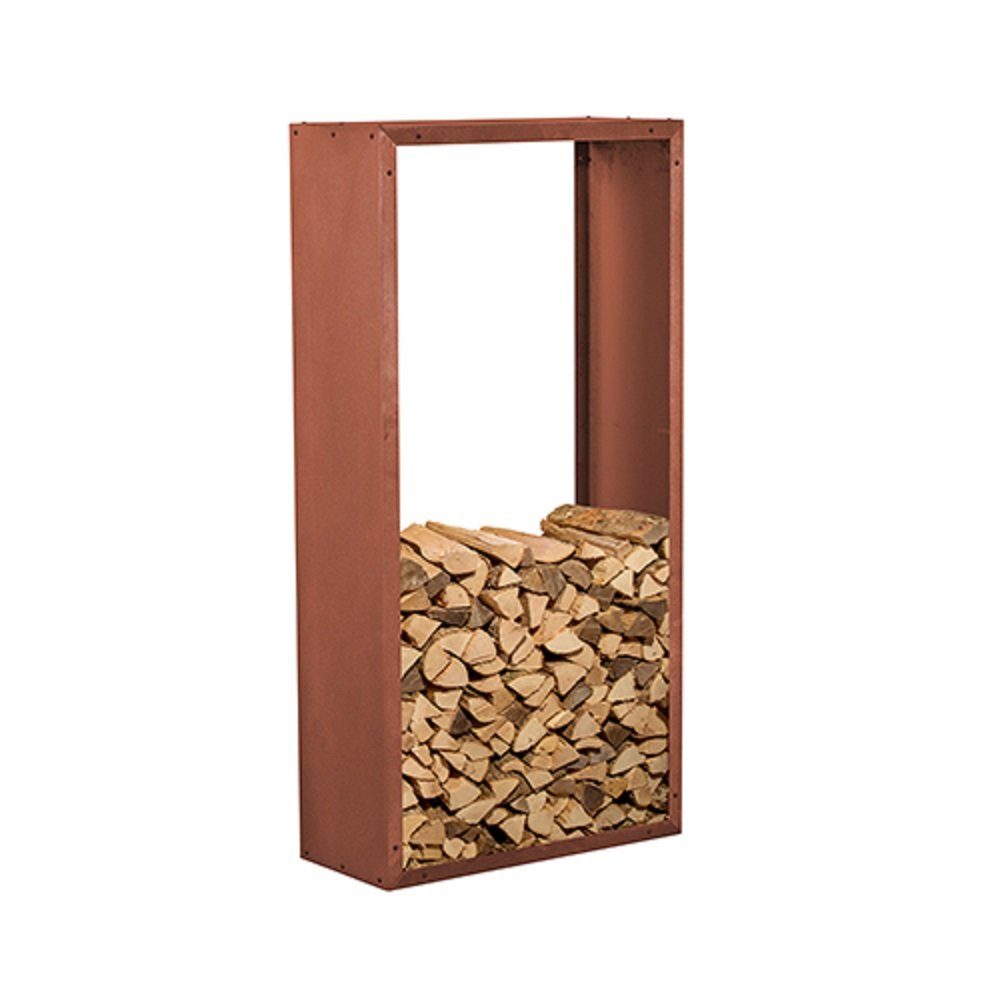 Prima Terra Kaminholzregal Kaminholzregal Edelrost - 118x78cm Tiefe 35cm, (4-St)