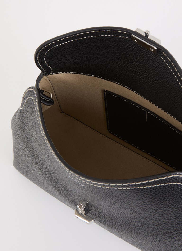 TOTEME T-Lock Lederclutch mit abnehmbarem Schulterriemen