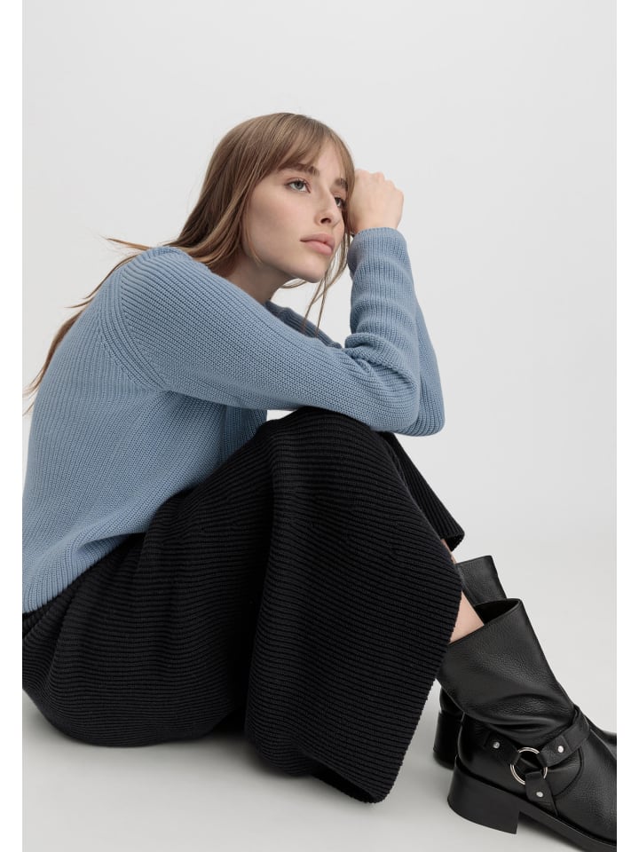 Hessnatur Strickrock Midi Regular in schwarz günstig kaufen