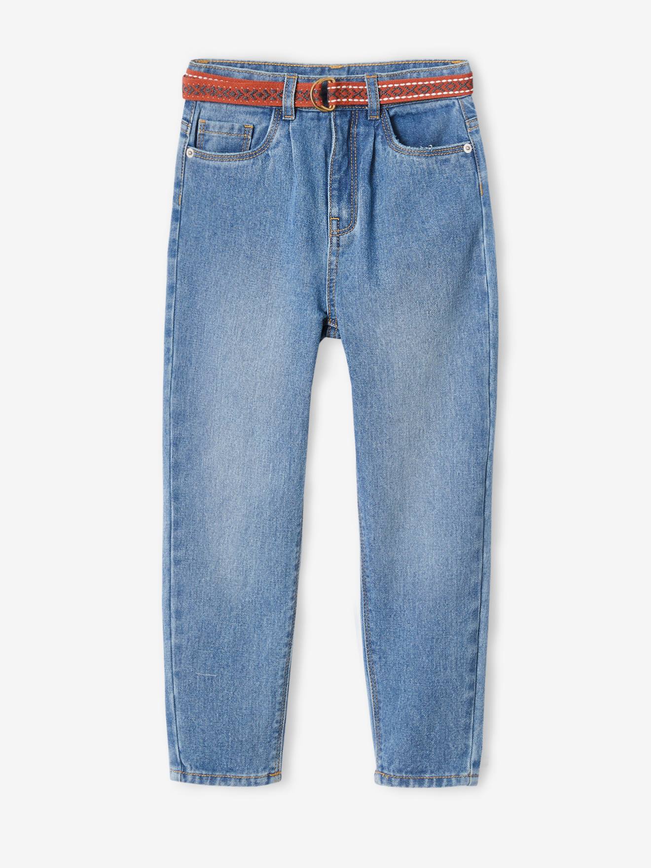 Jean forme balloon fille denim stone