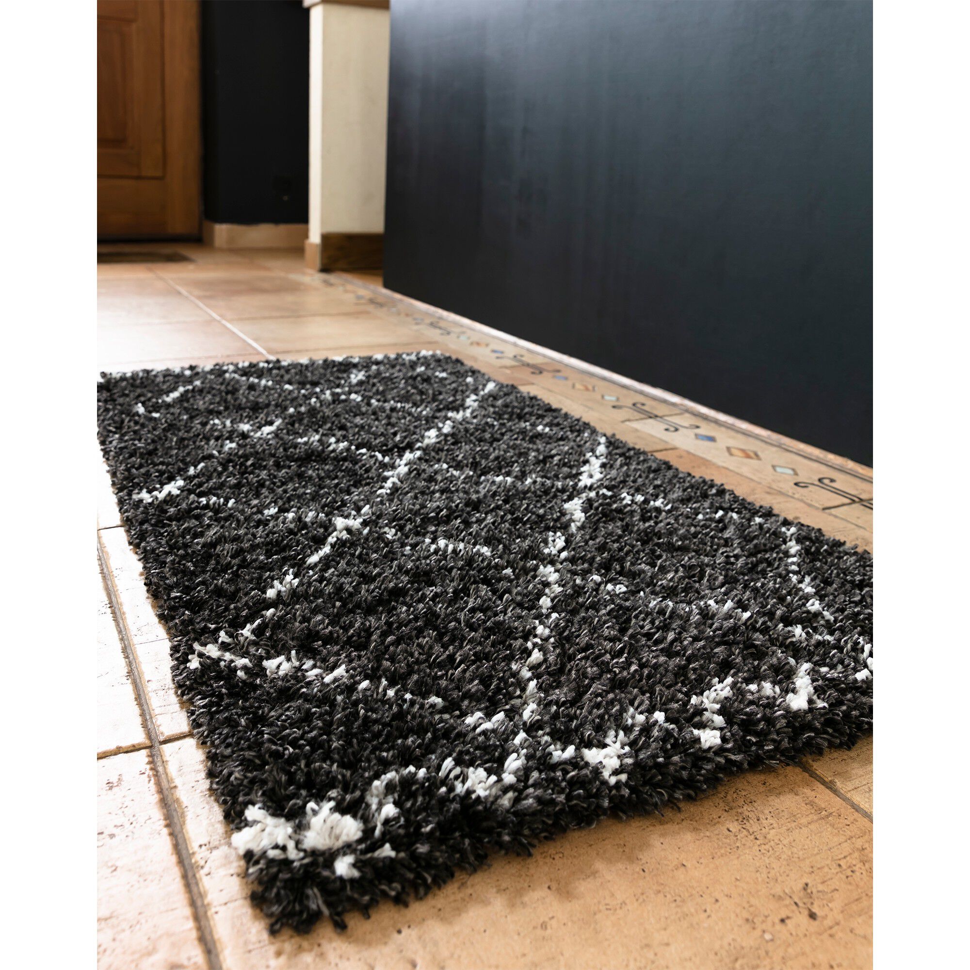 Tapis rectangulaire Saoura noir