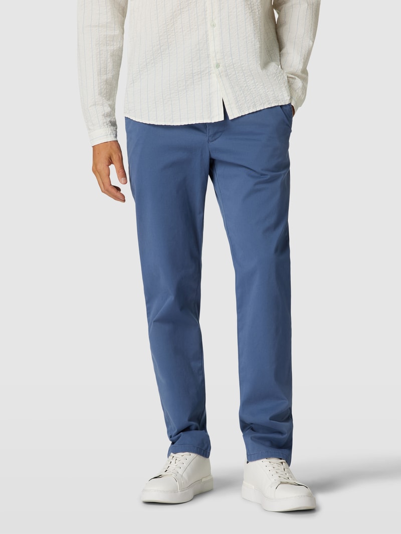 Chino mit französischen Eingrifftaschen in bleu